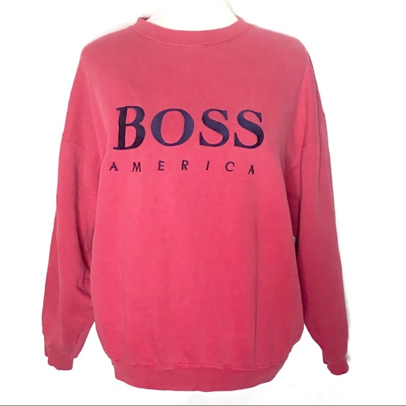 Boss America Vintage retro oversized pullover - Picture 1 of 8